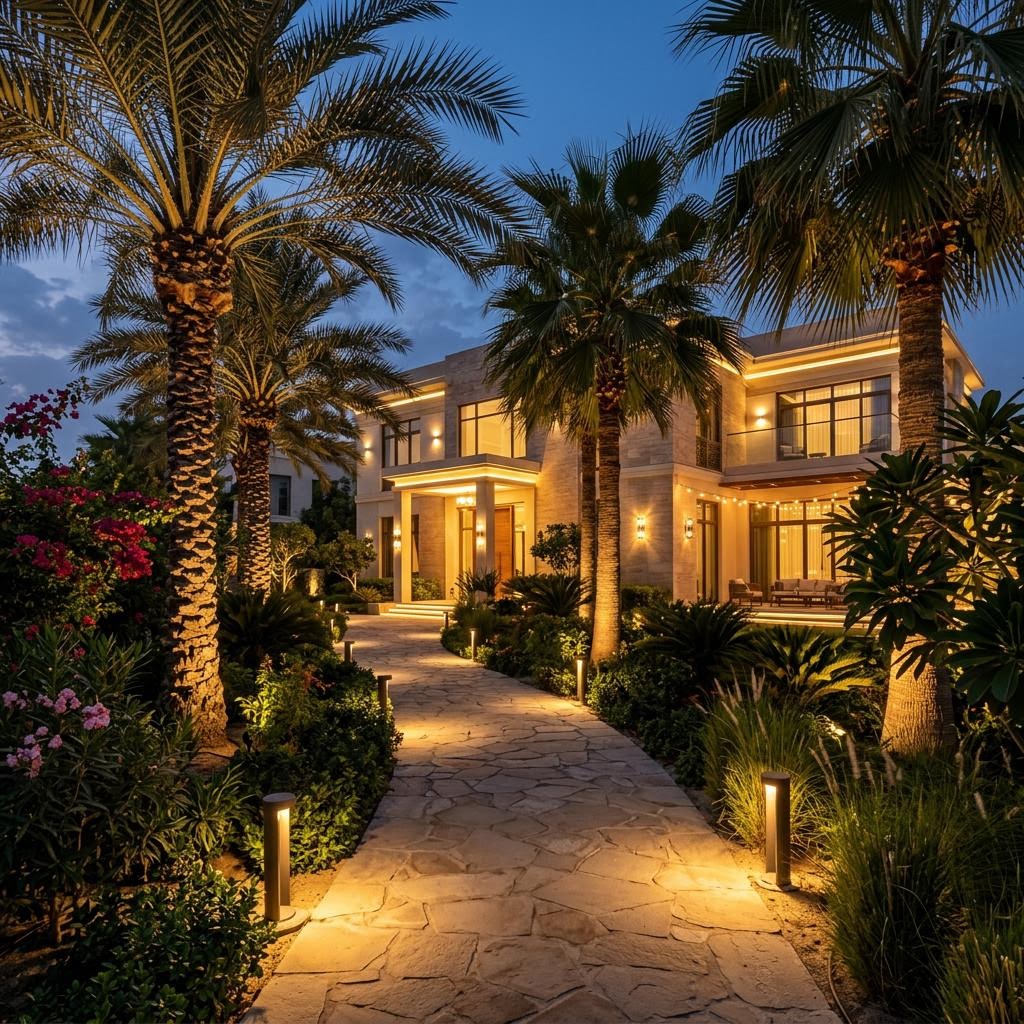 إضاءة المساحات الخارجية وتنسيق الحدائق — المساحات الخارجية والتراسات by Zorinia Design
